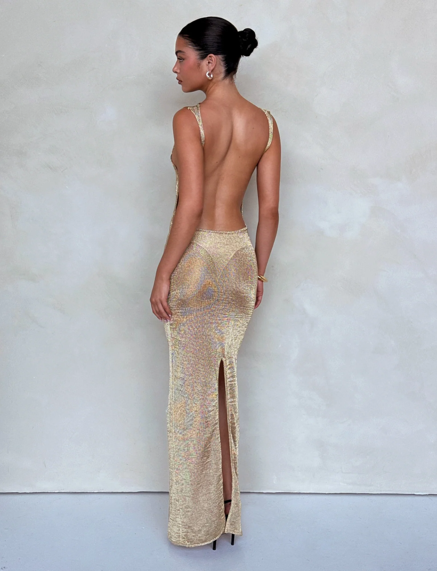 ZAELA DRESS - GOLD - Stylemaxs