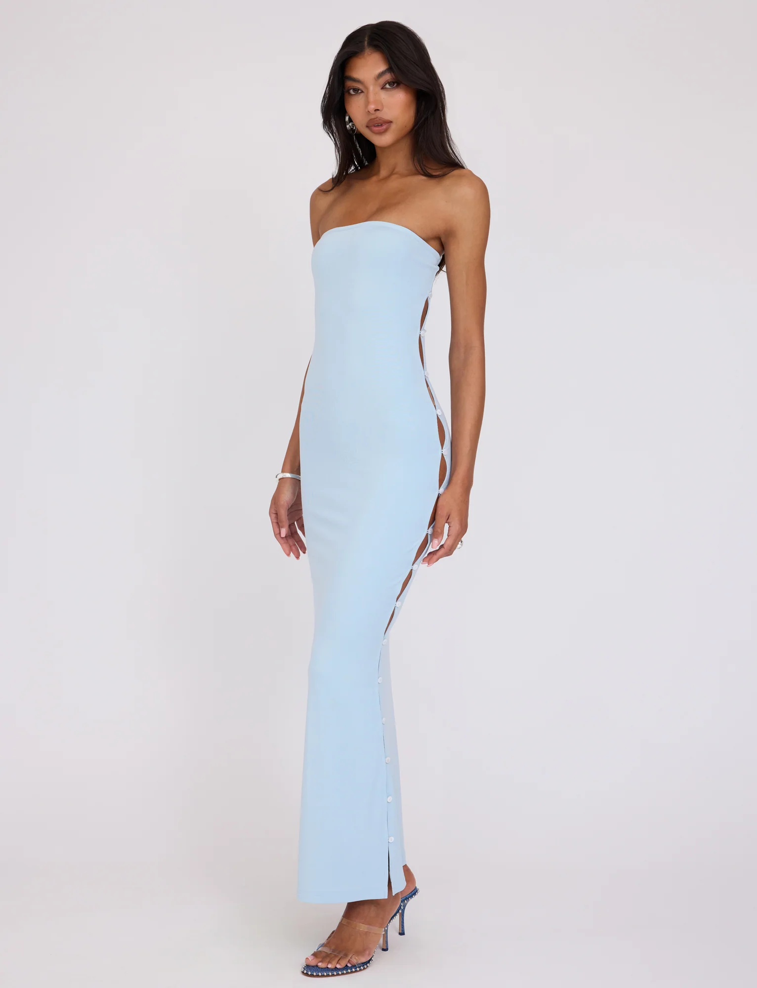ROMINA DRESS - BLUE - Stylemaxs