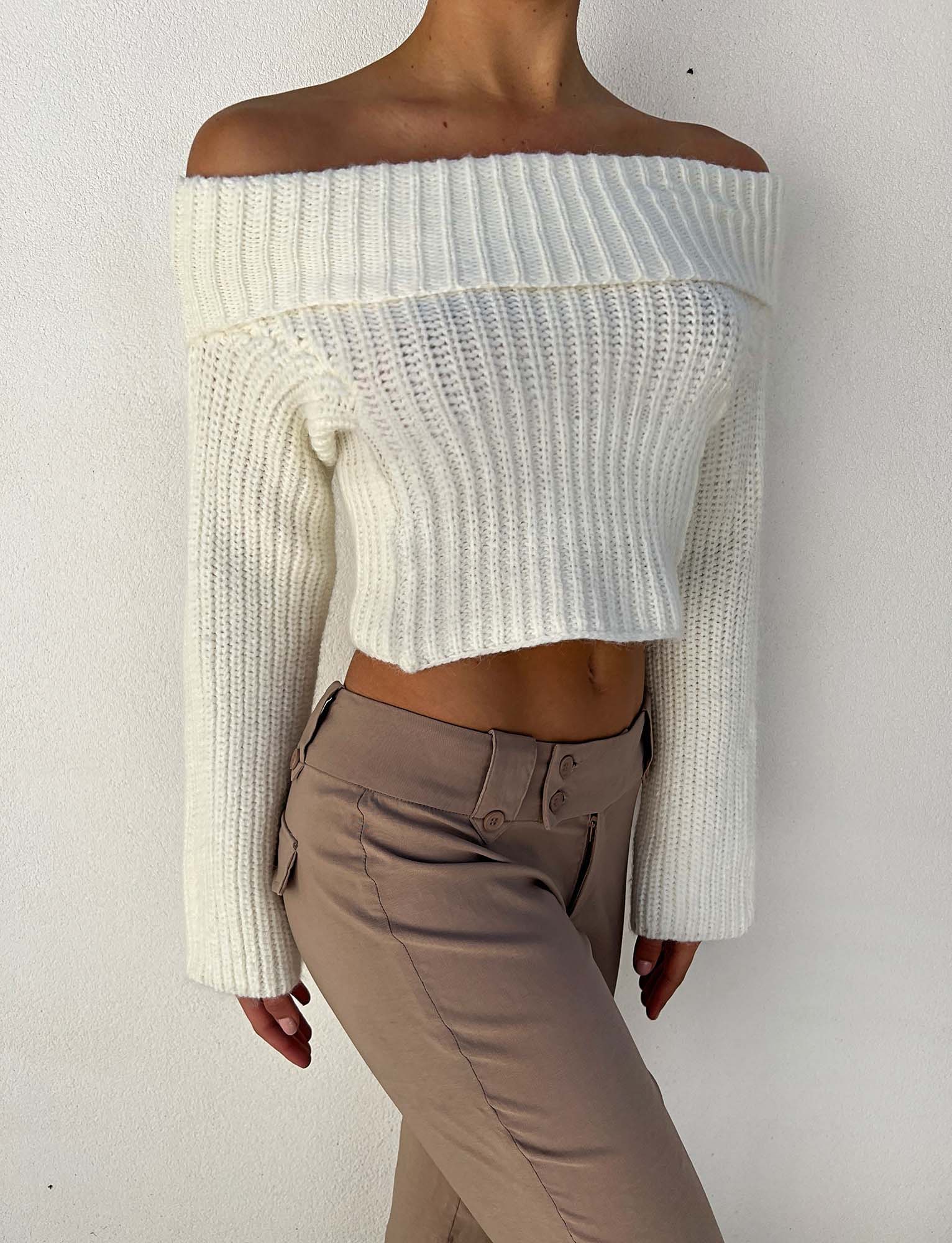 ASHLYN JUMPER - WHITE - Stylemaxs