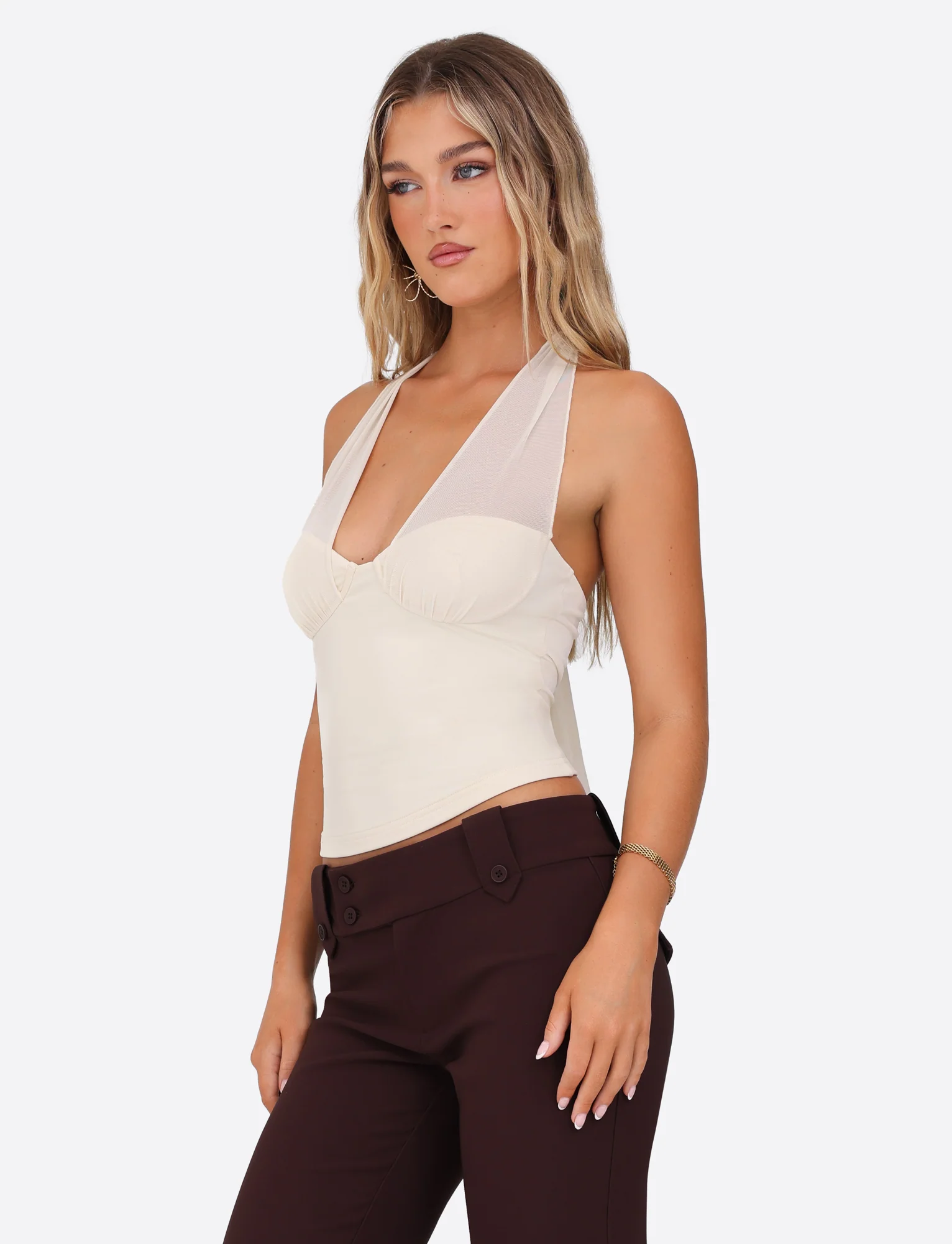 GRANGER TOP - WHITE : CREAM - Stylemaxs