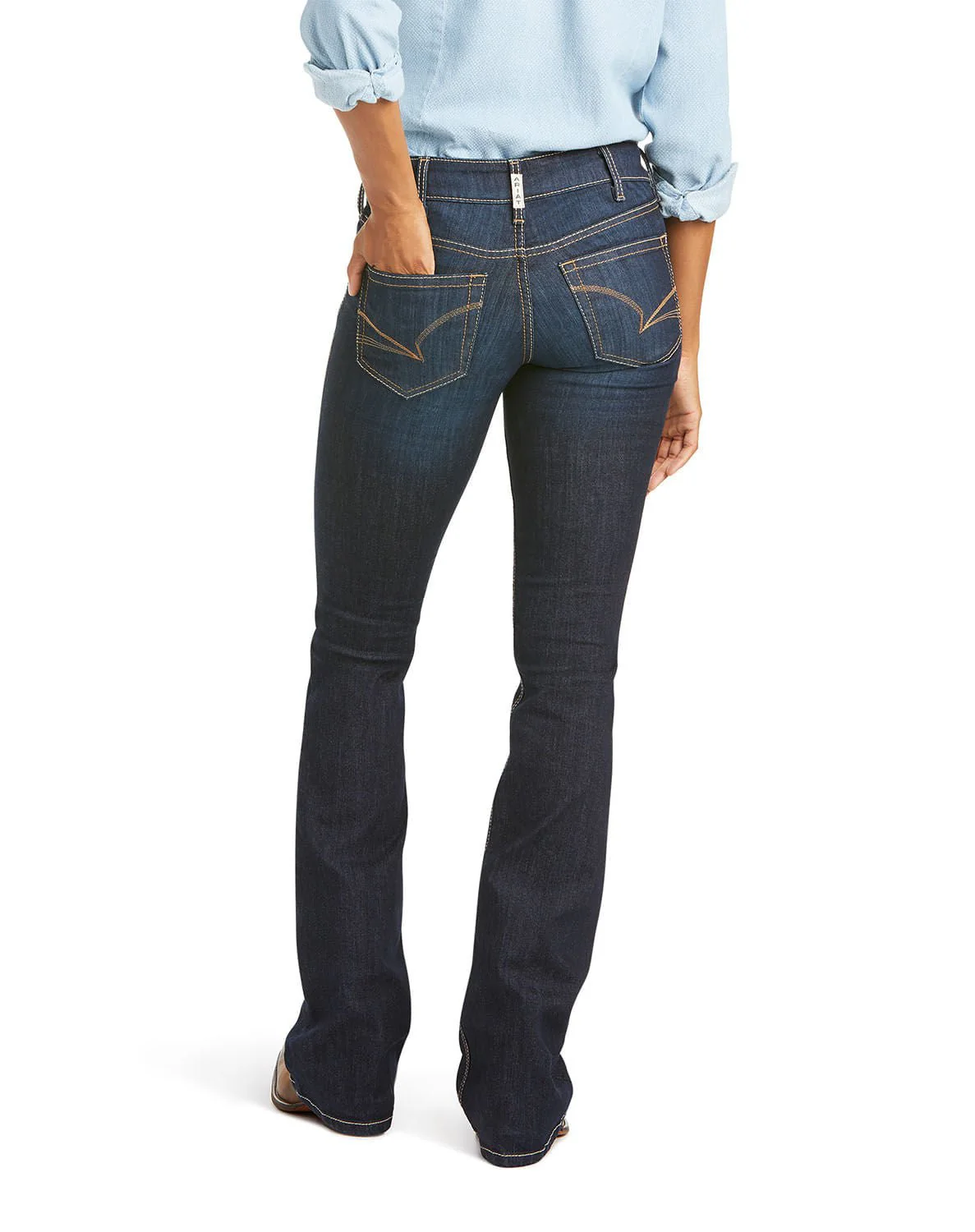 Ariat Women's R.E.A.L. Mid Rise Arrow Fit Jocelyn Boot Cut Jean - Stylemaxs