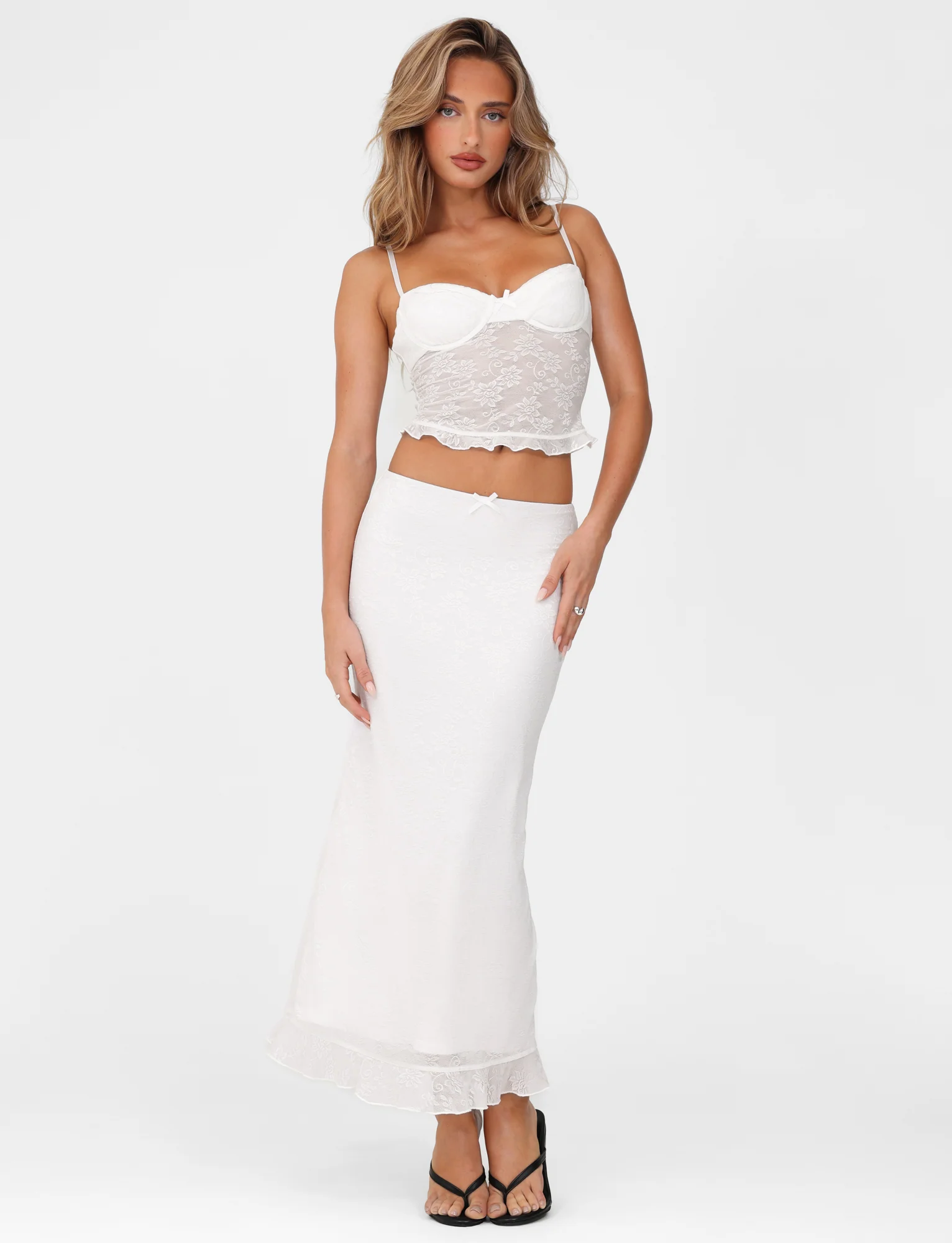 CHARLEIGH TOP - WHITE : LACE - Stylemaxs