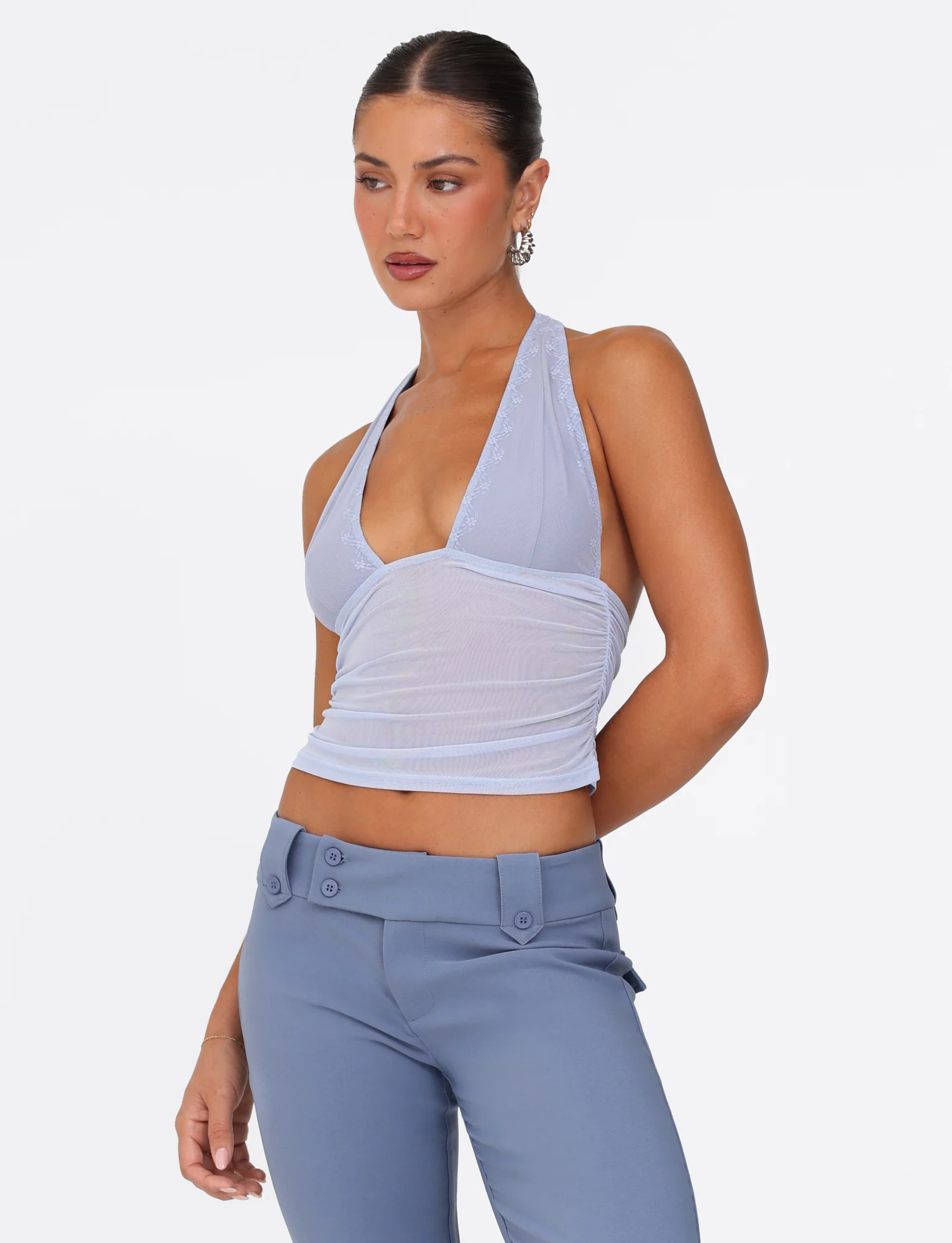 BRESILY TOP - BLUE : STEEL BLUE - Stylemaxs