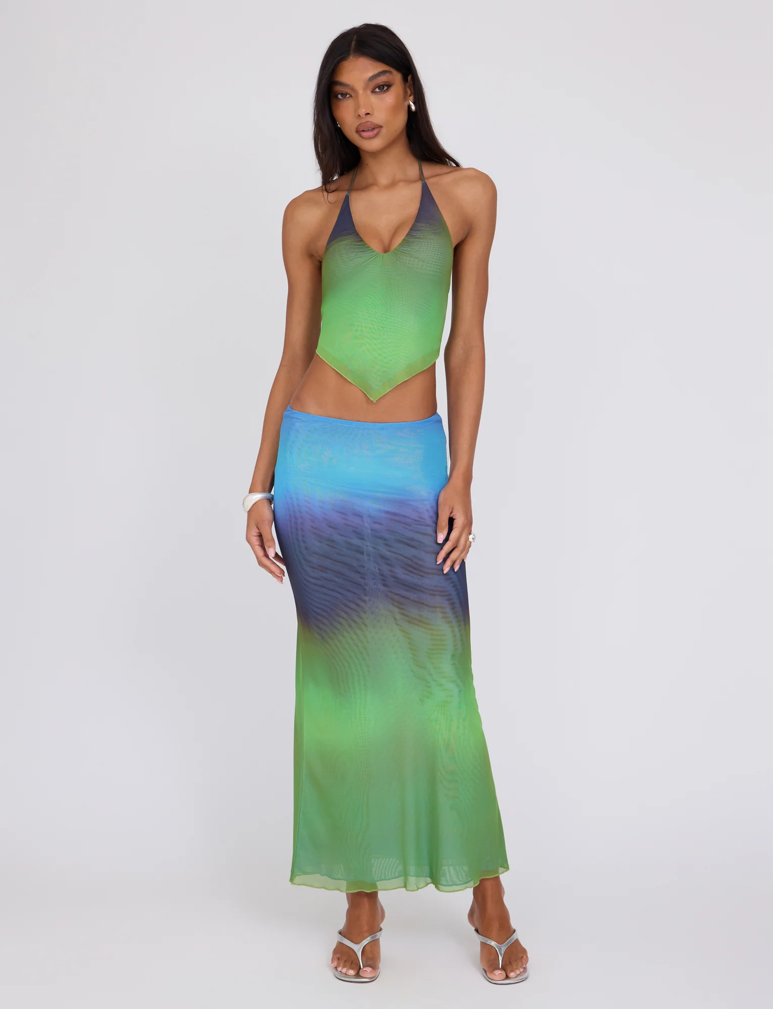 NOELY SKIRT - MULTI : OMBRE : GRADIENT STRIPE - Stylemaxs