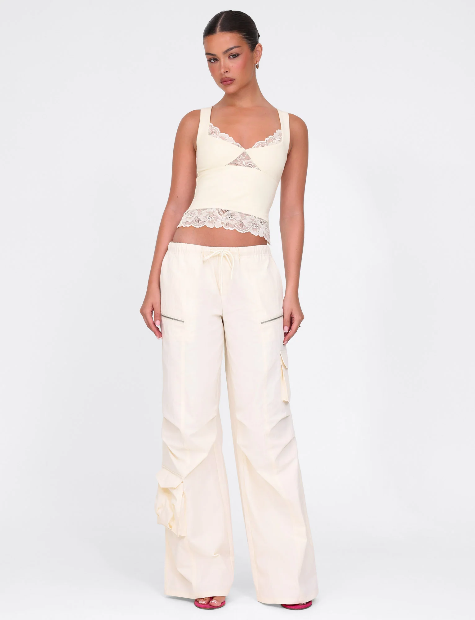 DIONE LACE TOP - YELLOW : BUTTER : SOFT BUTTER - Stylemaxs