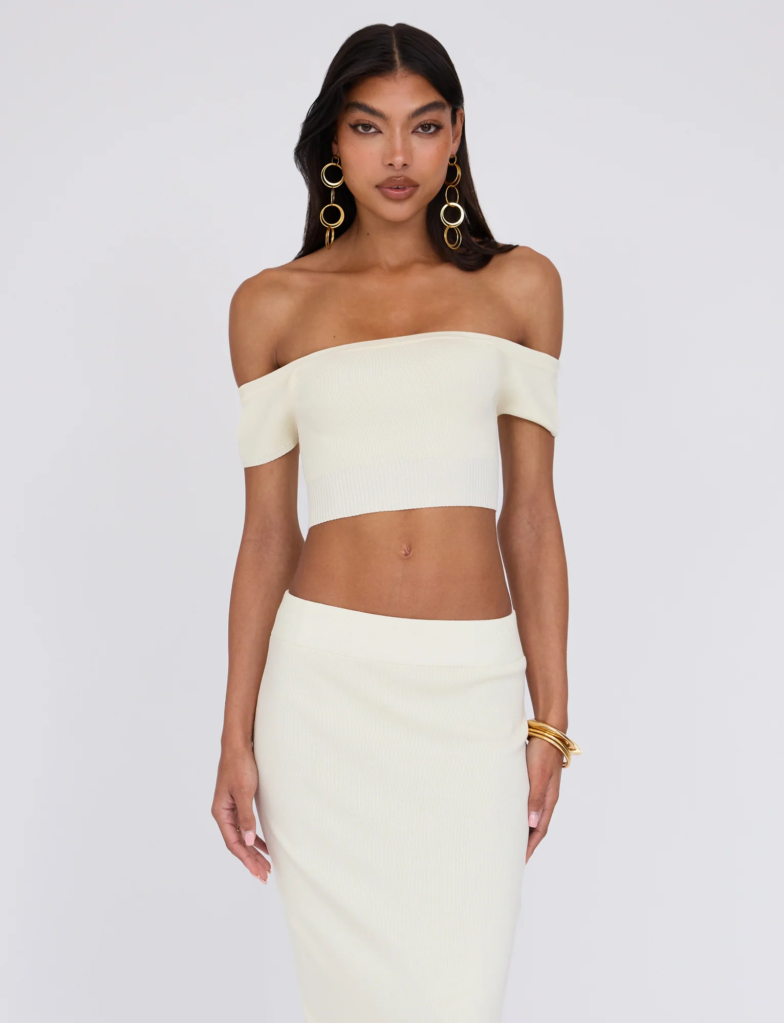 LEDGER TOP - WHITE : CREAM - Stylemaxs