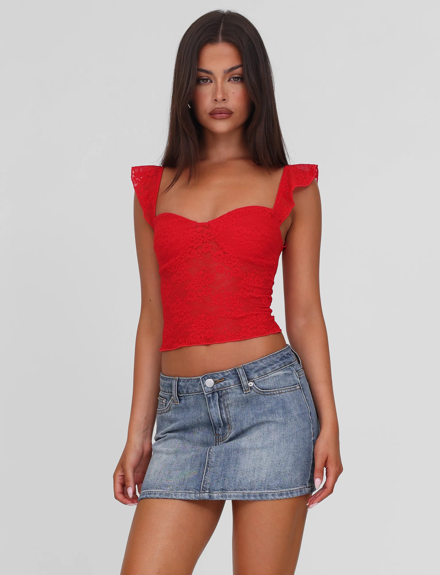 LORNA TOP - RED - Stylemaxs