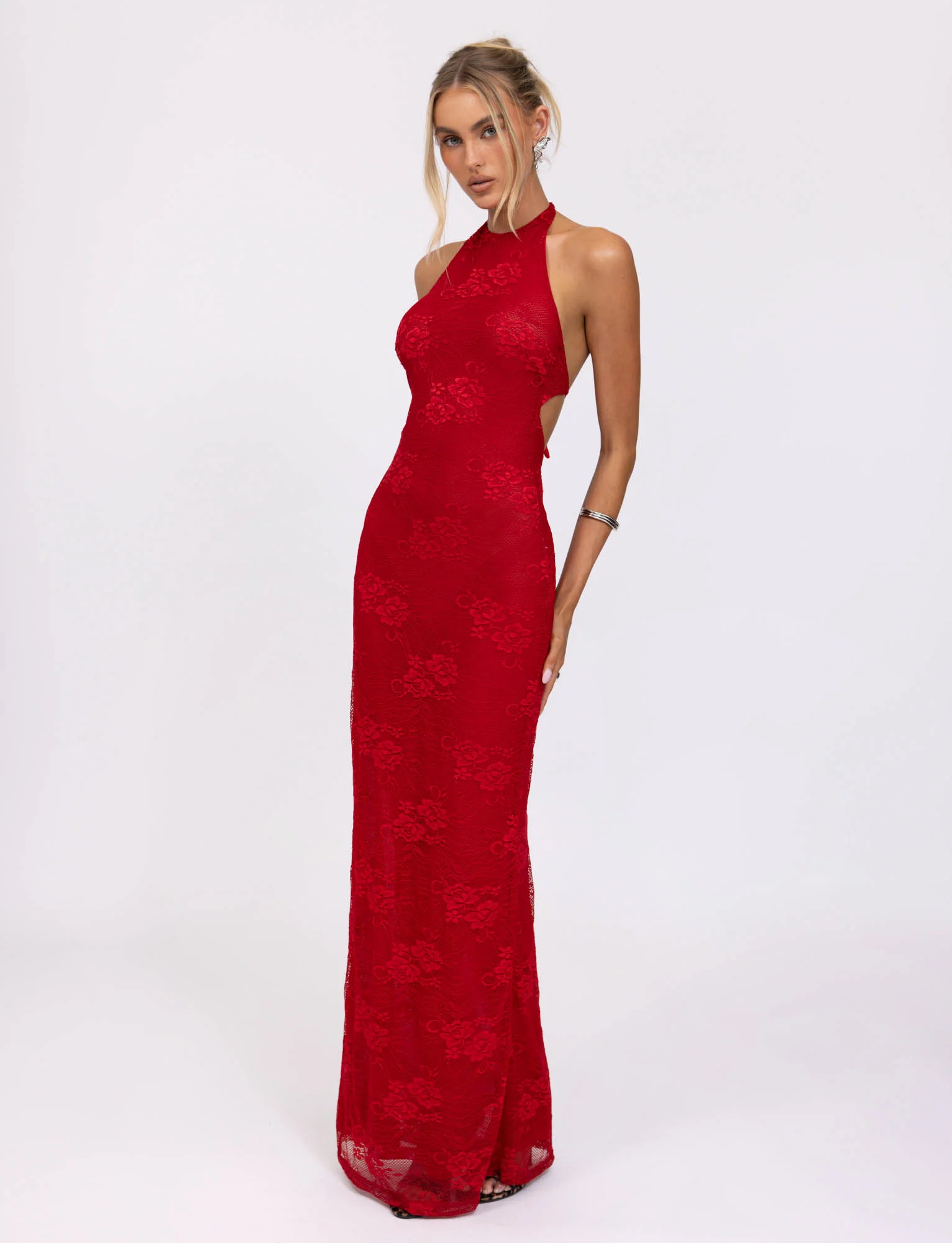 LUCIA DRESS - RED : LACE - Stylemaxs