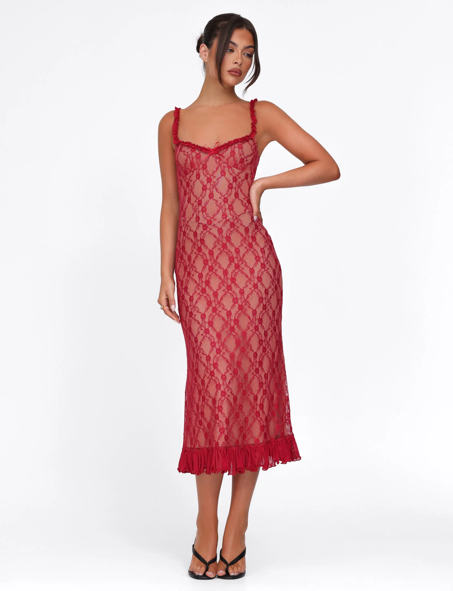 DEJA DRESS - RED : BERRY RED - Stylemaxs