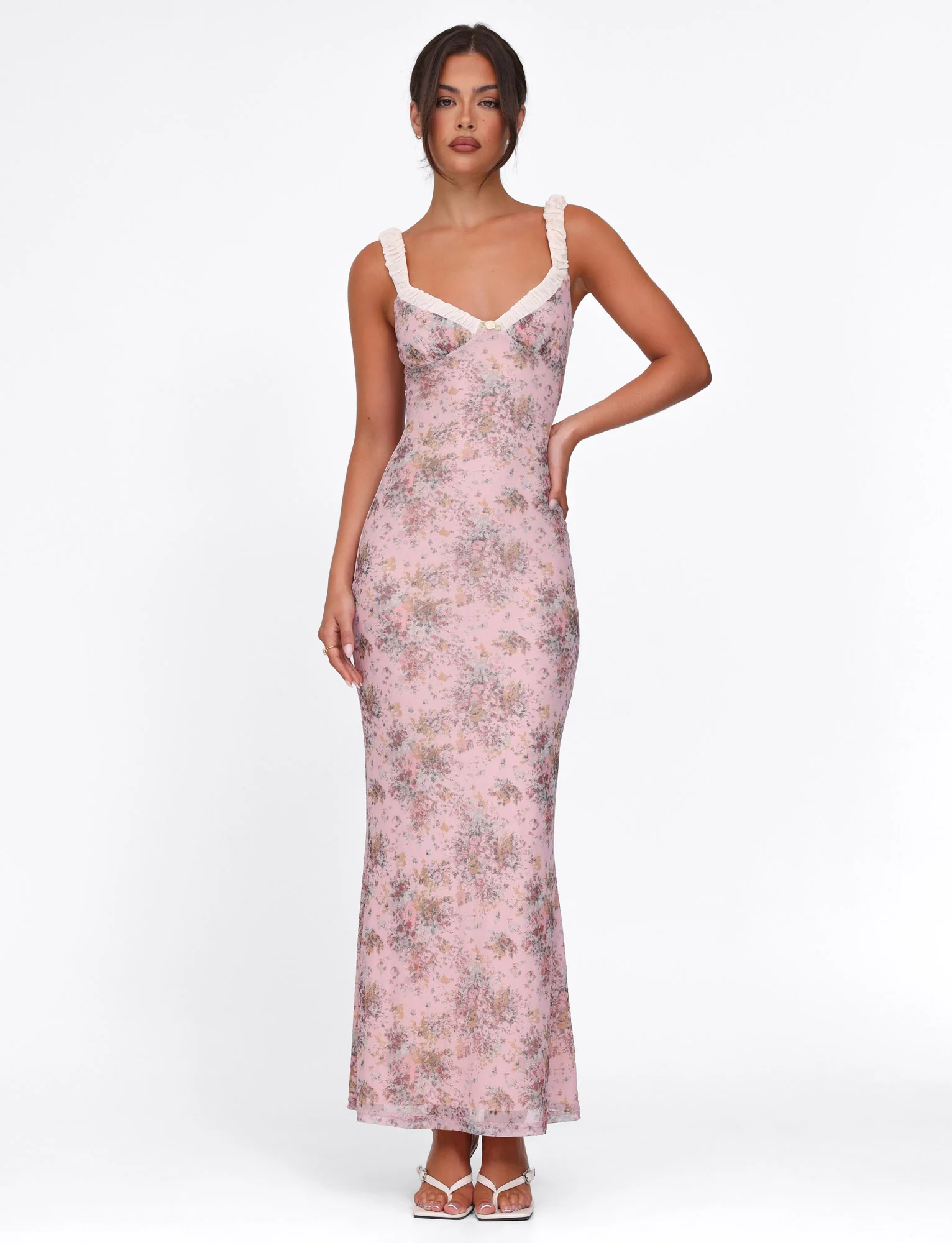AMARAN DRESS - PINK : CAMO FLORAL - Stylemaxs