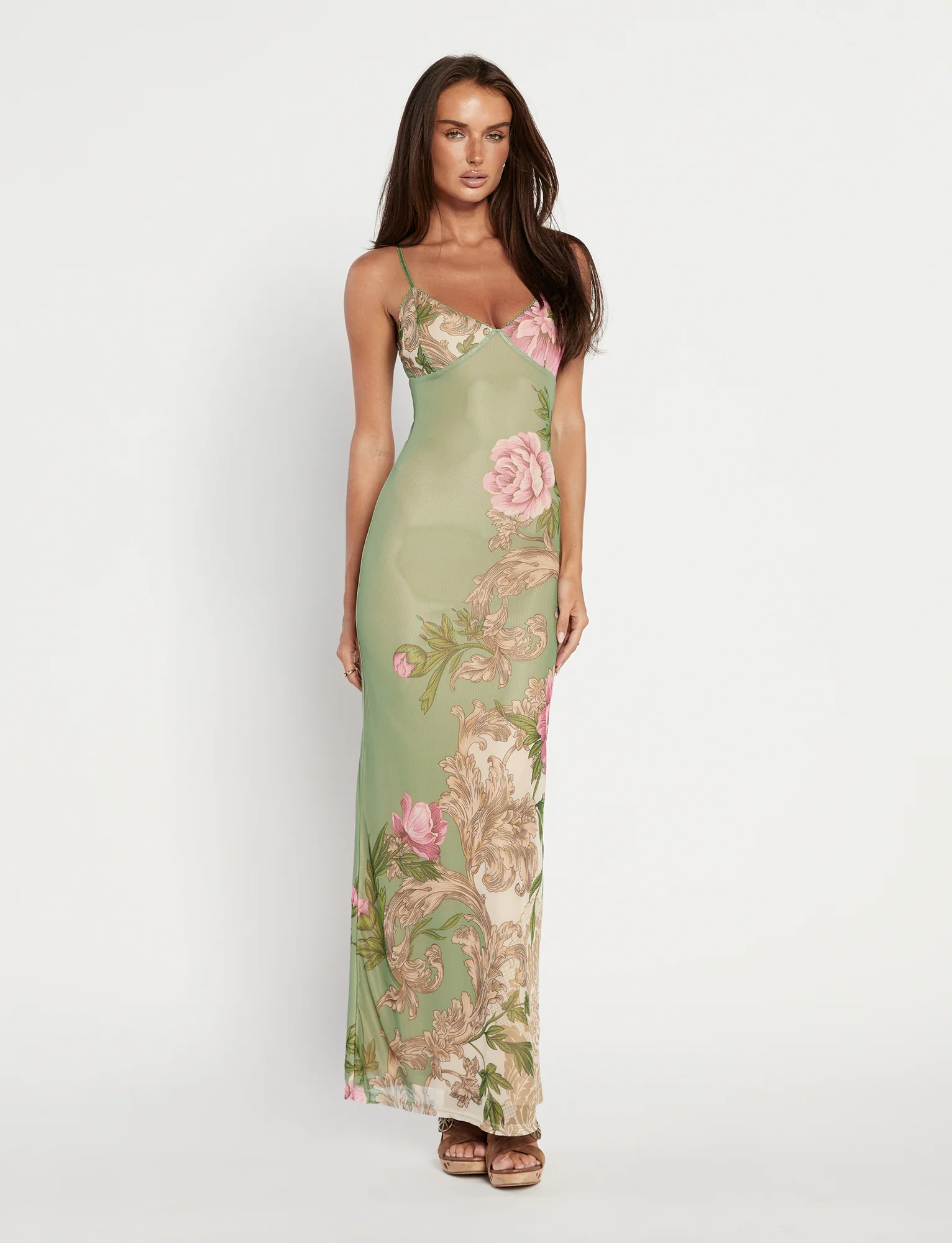 JULIANNA DRESS - GREEN : FLORAL : ROCCOCO FLORAL - Stylemaxs
