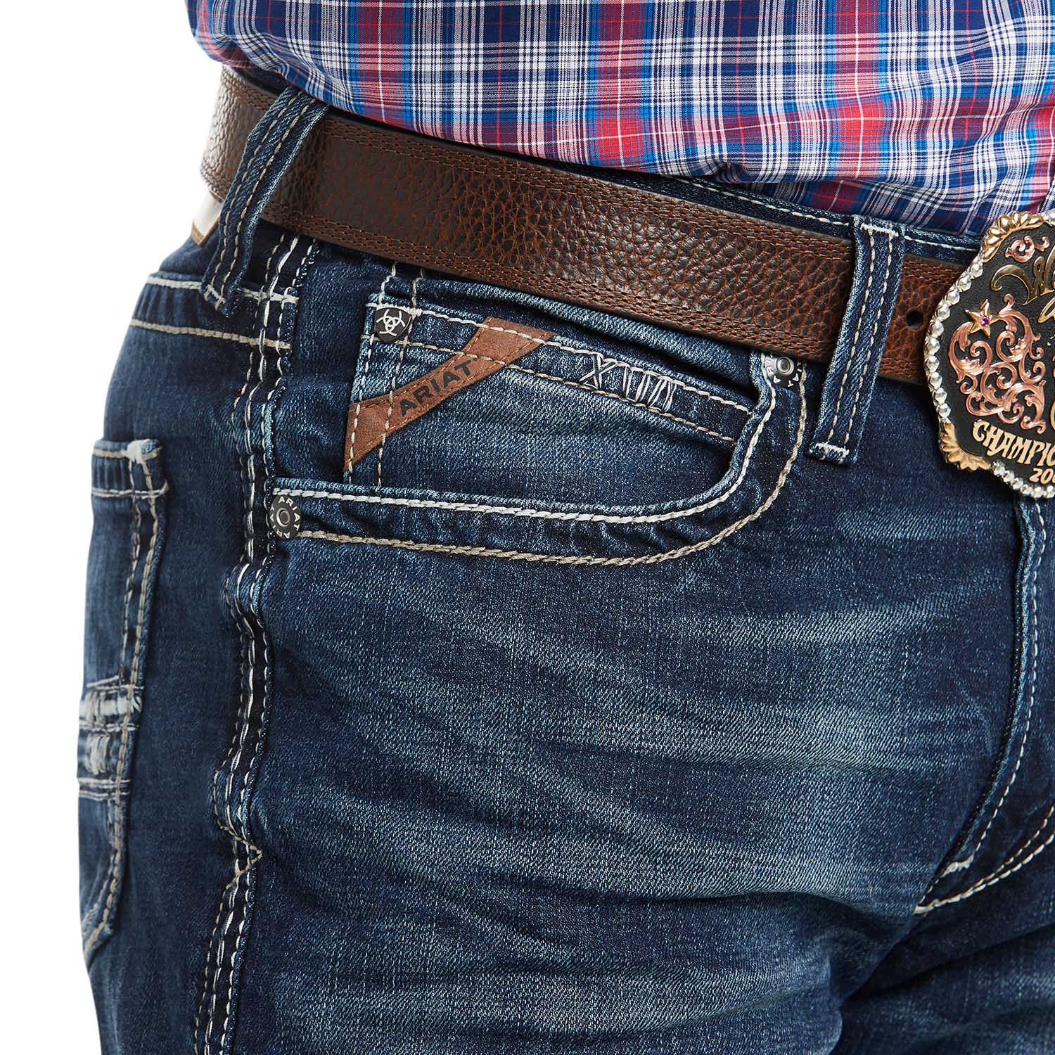 Ariat Men's M4 Low Rise Stretch Adkins Boot Cut Jean - Stylemaxs