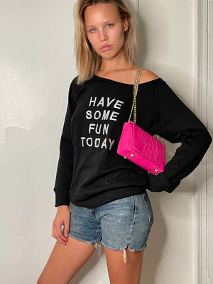 The Embroidered Wide Neck Fleece - Stylemaxs