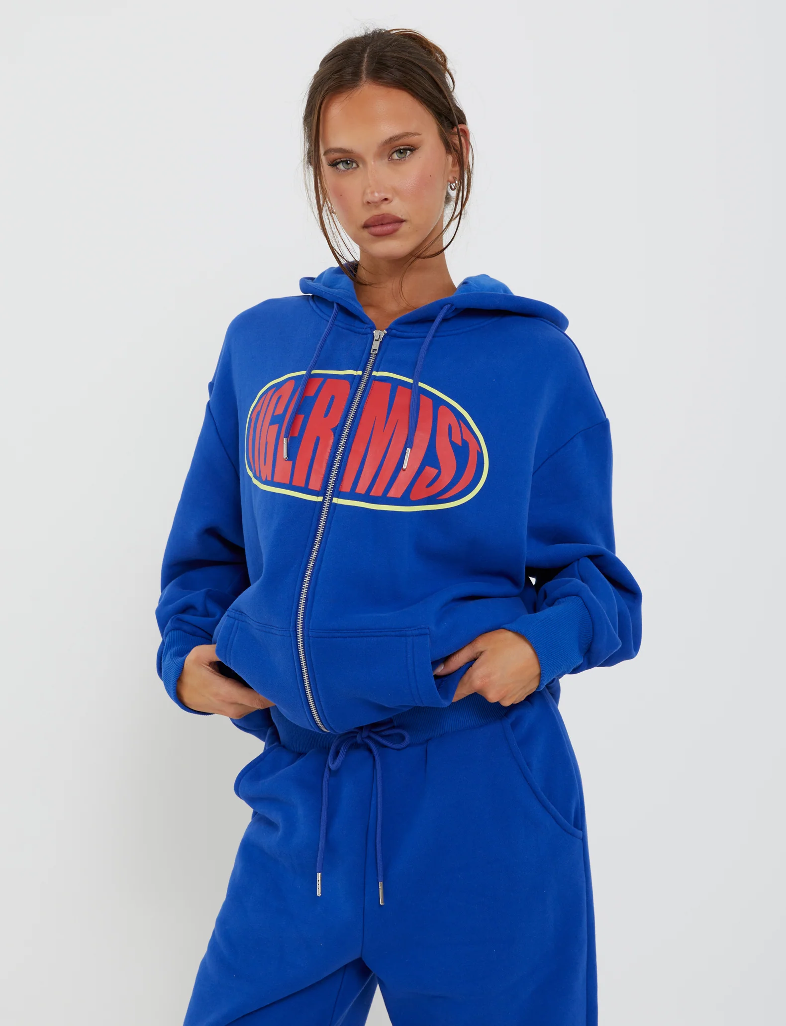 LUMEN ZIP FRONT HOODIE - BLUE - Stylemaxs