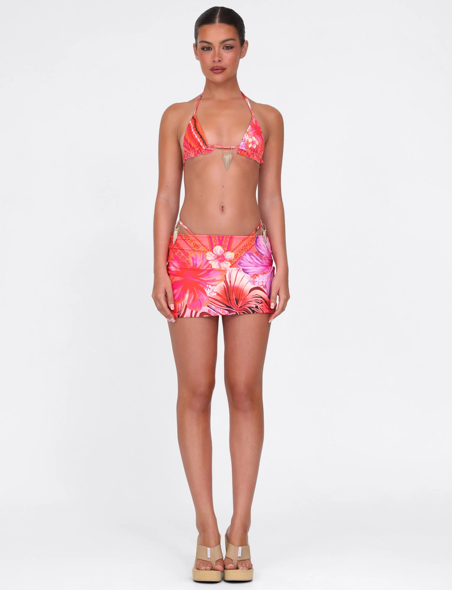 CIANA BIKINI 2PC BOTTOM - PINK : FLORAL : PINK TROPICAL - Stylemaxs