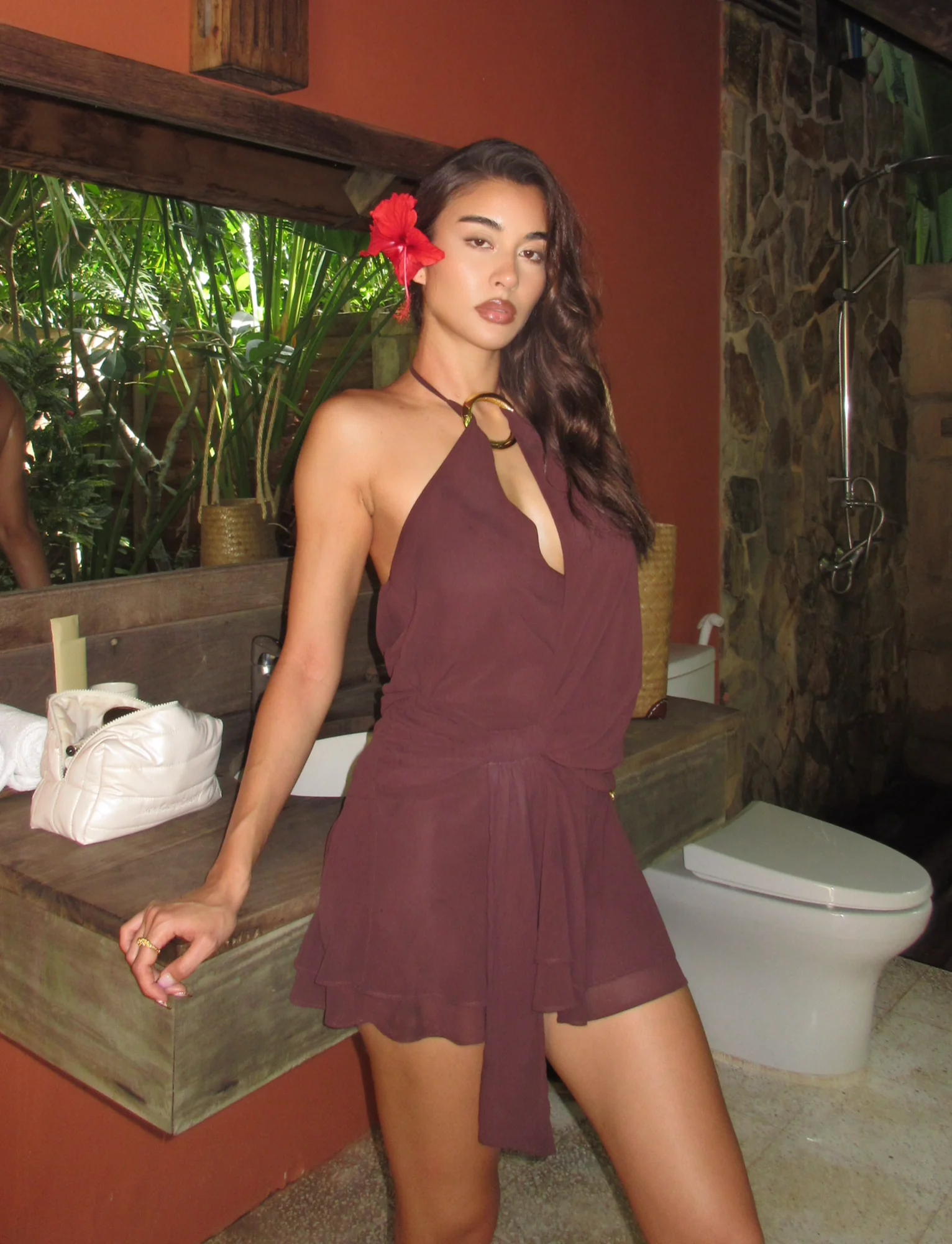 INDIGO MINI DRESS 2.0 - CHOCOLATE - Stylemaxs