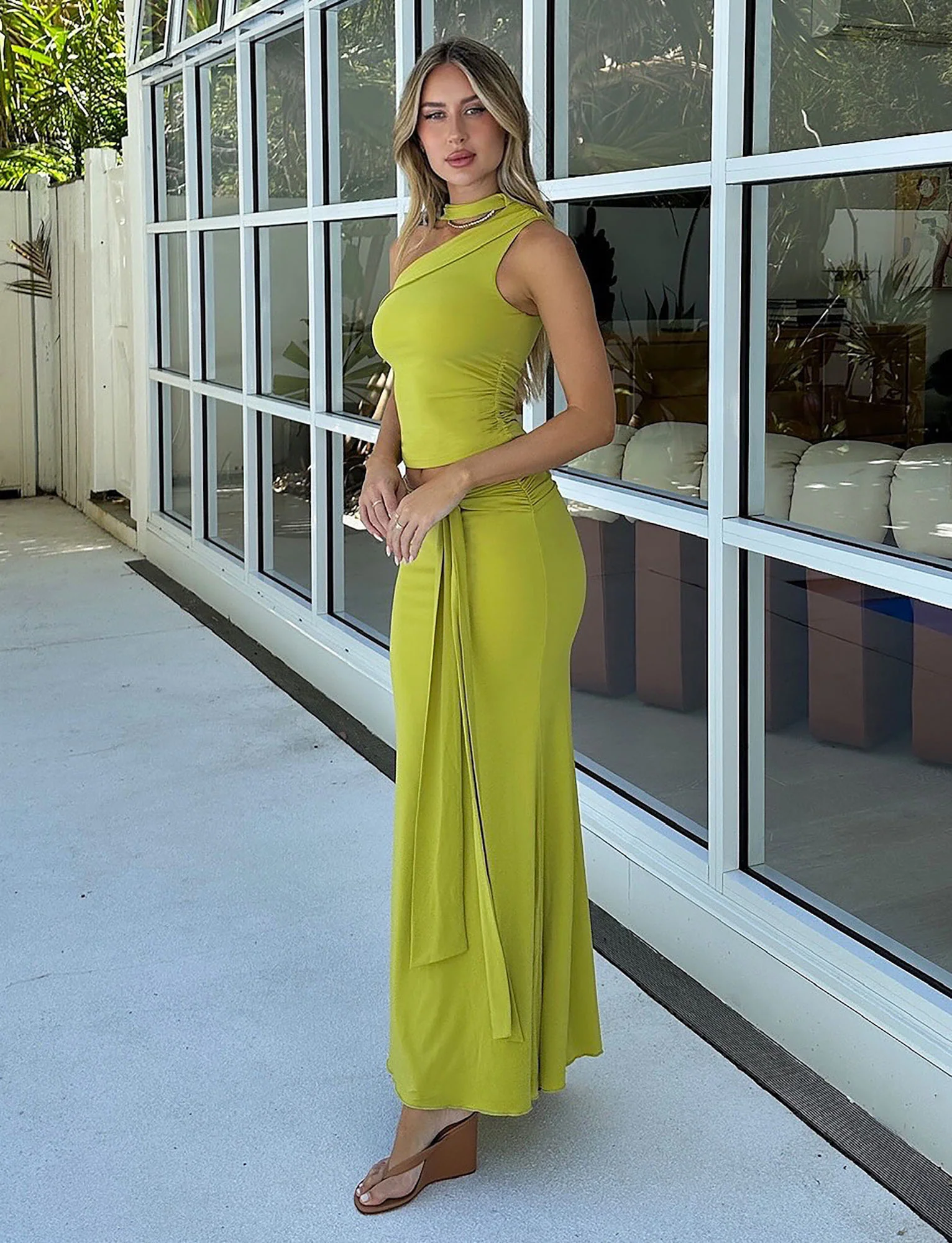 ALLIRA TOP - GREEN : OLIVE GREEN : CHARTREUSE - Stylemaxs