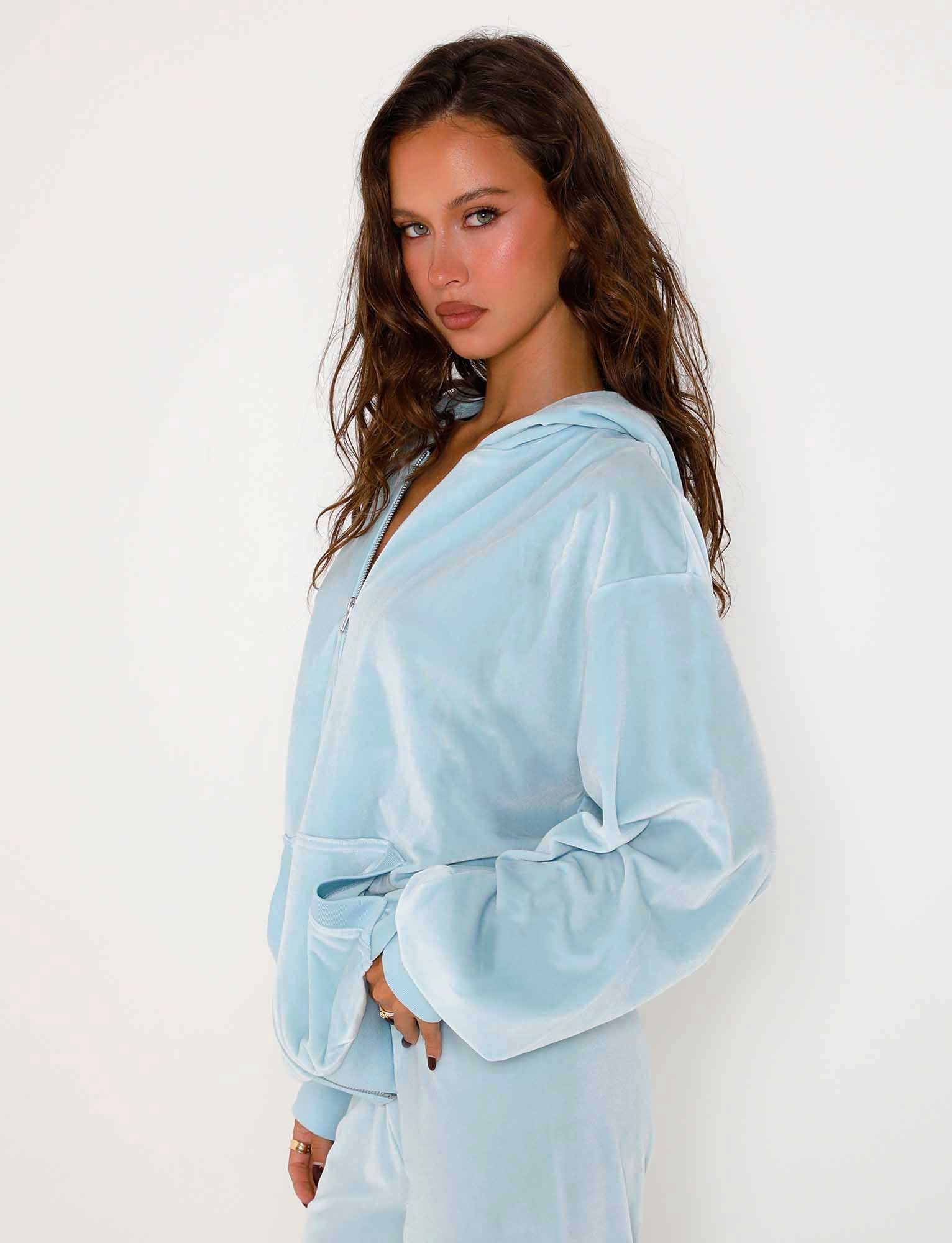 ERICKA HOODIE - BLUE : BABY BLUE - Stylemaxs