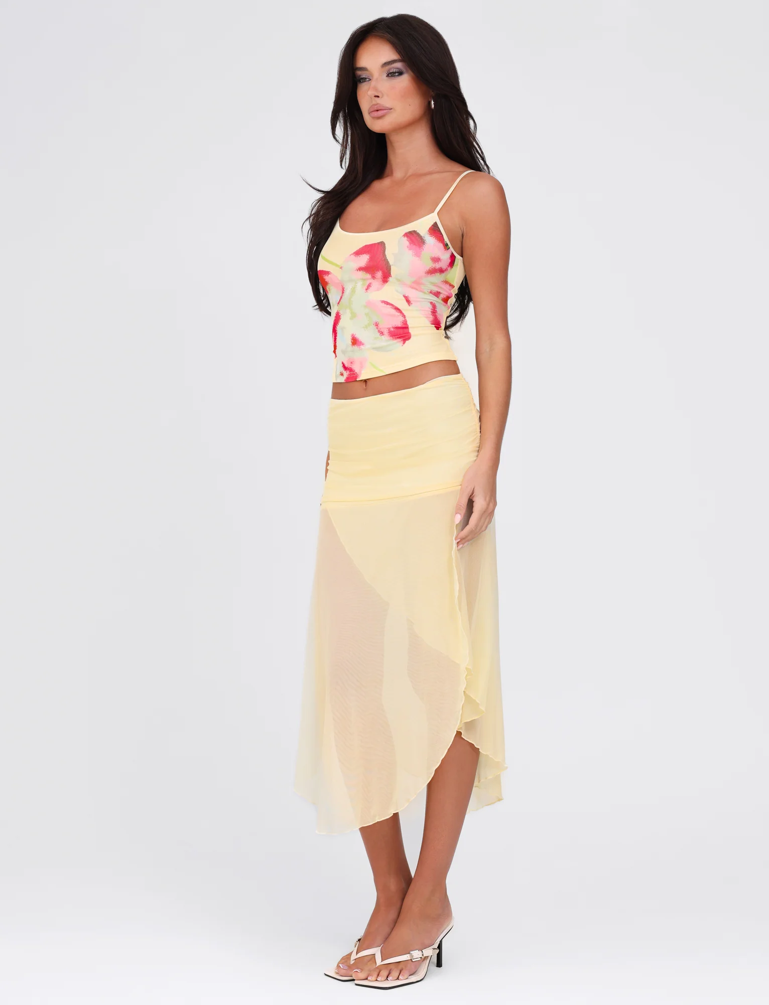 MARIANA SKIRT - YELLOW : PALE YELLOW - Stylemaxs