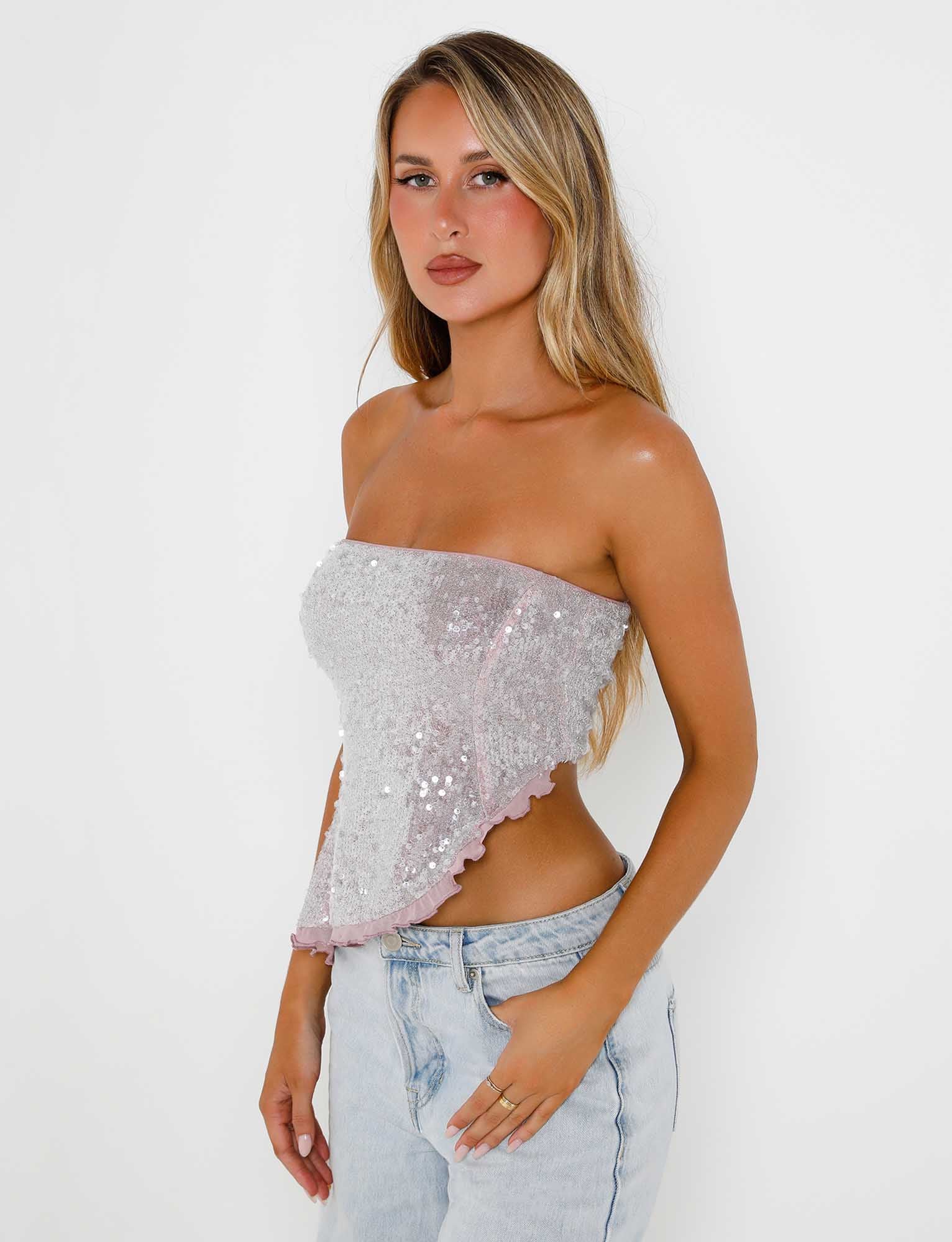 OPALINE TOP - PINK : BLUSH : BLUSH SPARKLE - Stylemaxs