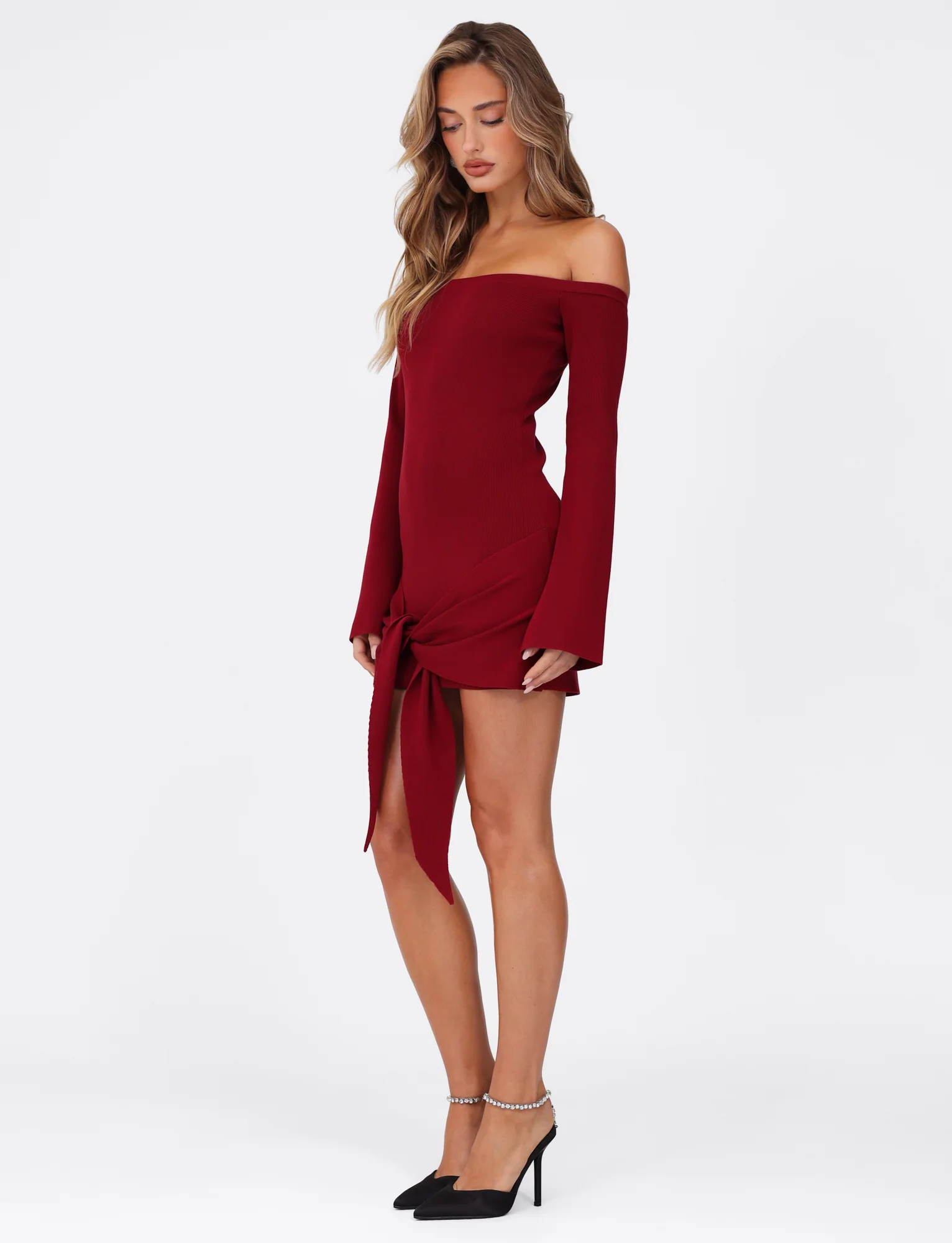 CYPRESS MINI DRESS - RED : WINE - Stylemaxs