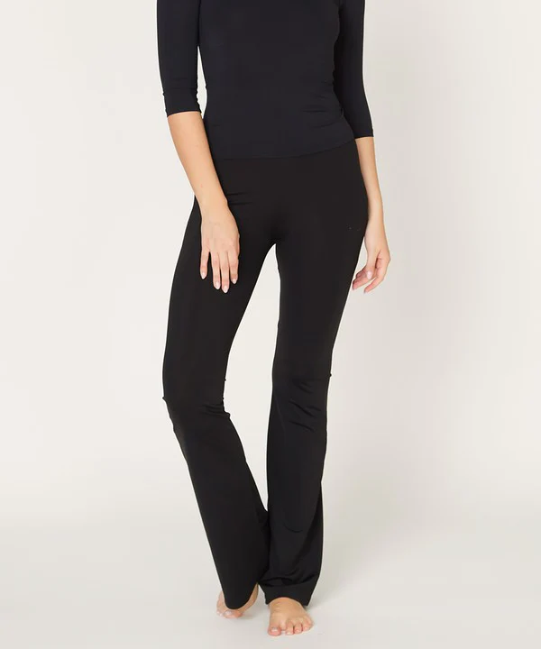 BAMBOO SLIM BELL YOGA PANTS - Stylemaxs