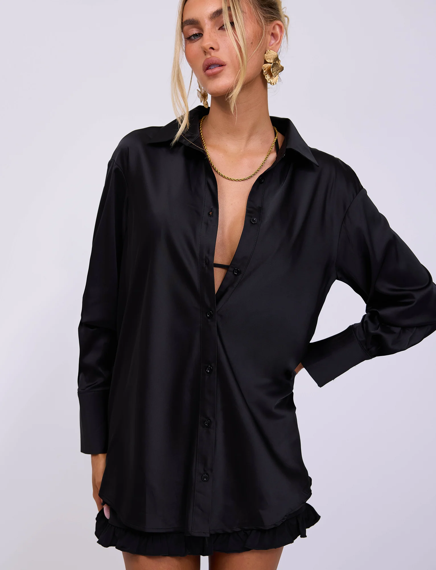 ALINA SHIRT - BLACK - Stylemaxs